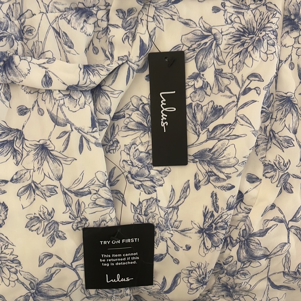 Lulu For The Frill Of It White Floral Print Ruffled Maxi Dress XL - Picture 5 of 5